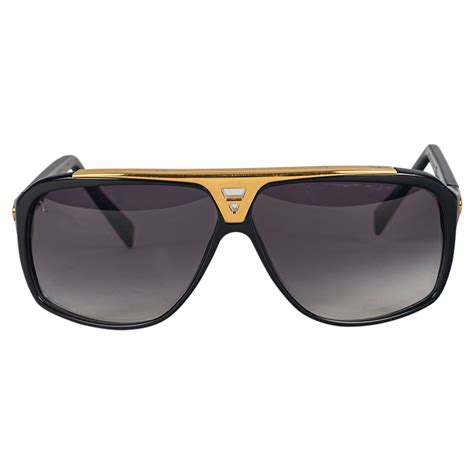 LOUIS VUITTON Evidence Sunglasses Z0350W Black/Gold 